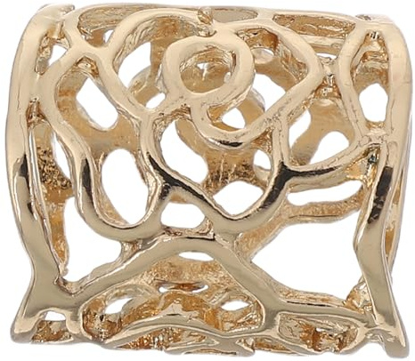 WRITWAA Anneau Doré Boucle Écharpe Creuse Forme De Rose Accessoire De Mode Pour Châle Décoration Élégante