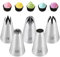 YZROHYI 5 Pezzi Beccucci Sac A Poche Grandi,Punte Sac A Poche Decora,Beccucci In Acciaio Inox,Decorazione Torte Set,Piping Tip Riutilizzabile,Cake Decoration Nozzles,Beccucci per Pasticceria