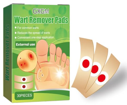 GXGM 30 Pezzi Verruche Rimozione, Di Cerotti Occhio Di Pernice Per Piedi e Mani, Calli Piedi Rimozione Per Bambini e Adulti, Modo Efficace Per Il Trattamento Delle Verruche, Sollievo Dal Dolore