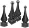 OUNONA 4 Piezas De Barandilla De Hierro Forjado Accesorios para Vallas Decorativas De Hierro Remates para Vallas Estacas De Metal para Jardín Kit De Fundición A Mano Tamaño