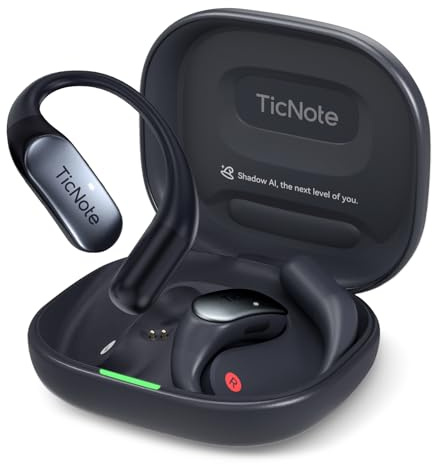 TicNote Pods Bärbar AI Röstinspelare, Inbyggd 4G Ingen Telefon Krävs – Röstaktiverad Inspelningsenhet med Automatisk Transkription & Mötesanteckningar (4G-Navy Blue)