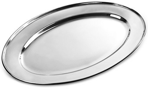 Stainless Steel Oval Flat Roast Meat Tray 500mm