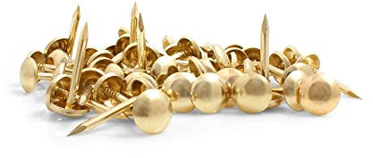 Design61 50x Teppichnägel Teppichnagel Ø 3 x 30 mm Eisen vermessingt