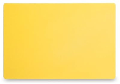 HENDI Planche à découper HACCP Jaune, pour volaille crue, utilisable des deux côtés, 450x300x(H)13mm, polyéthylène HDPE