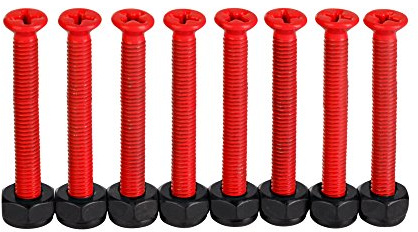 Cal 7 Standard 1.50 Red Skateboard Hardware Set