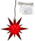 Weihnachtsstern aus Kunststoff in rot, für Innen und Außen geeignet, inkl. LED Beleuchtung und 6h Timer, für Batteriebetrieb. Maße L/B/H: 13,5 x 5,5 x 12 cm.