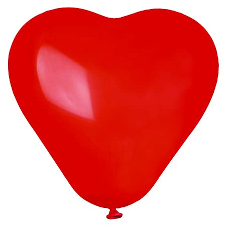 Busta 100 palloncini cuore in lattice naturale Premium Quality CR6 (16cm / 6), rosso