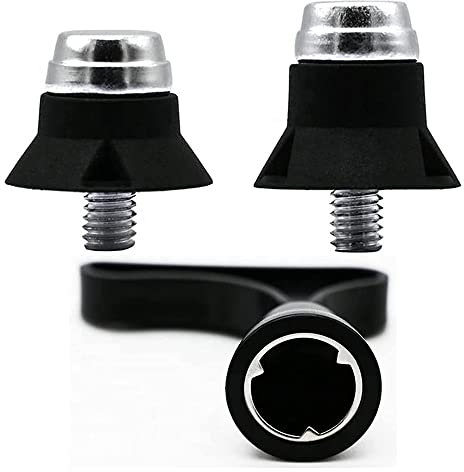 24 Schraubkappen für Fußballschuhe, Fußballstollen, aus Kunststoff mit Aluminiumkappe, Ersatzschraubkappe mit Schraubkappenschlüssel, Fußballschraubkappe, Ersatzschraubkappe für Fußballschuhe.