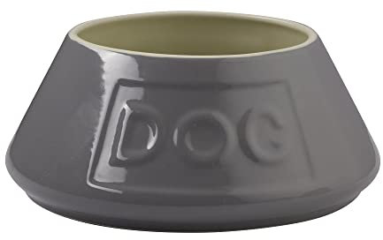 Mason Cash Grauer Futternapf für Hunde, kippsicher, 21 cm