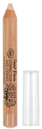 LÉA NATURE SO BiO étic| Correcteur anti-cernes certifié Bio - Teint Divin | Vanille rosé | Camoufle imperfections & cernes | Huile de Jojoba Bio nourrissante | Vegan | Made in France | Crayon 1,9g