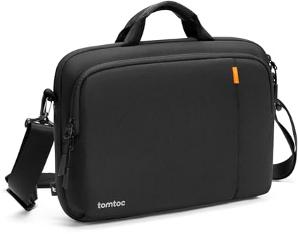 tomtoc 360° Borsa per Laptop con tracolla per 2024 14 Pollici Nuovo MacBook Pro M4/M3/M2/M1, 13,5 Pollici Surface Laptop 6/5/4/3, Borsa a tracolla per Computer per l'Ufficio e il Lavoro