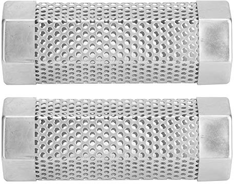 Akozon 2 Tubos de Ahumador para Parrilla de Barbacoa de Acero Inoxidable, Pellets de Tubo de Malla para Caja de Humo de 6 Pulgadas, Difusión Eficiente de Humo, Accesorios para