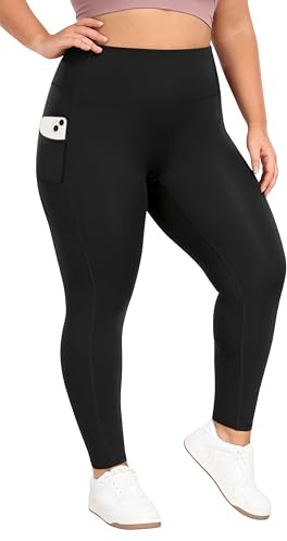 Heathyoga X-6XL Plus Size Leggings with Pockets for Women Yoga Pants Women