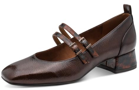 Tamaris Escarpins pour Femme avec Sangle - 1-22318-43 - Marron - Taille 38 EU, Marron Comb, 38 EU