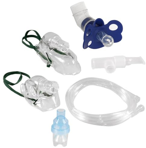 ProMedix Accesorios para Inhaladores | Kit Completo con Chupete, Mascarilla Infantil, Mascarilla para Adultos, Boquilla, Accesorio Nasal y Tubo de Conexión