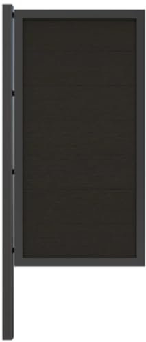 HORI Sichtschutz Rahmenzaun Schmal Anbauset WPC Zaun Robuster Windschutz Modernes Lamellenzaun Design Ideal für Garten & Terrasse Einfach zu Montieren Einbetonieren anthrazit