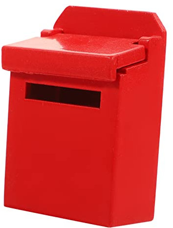 INOOMP Mini Wooden Mailbox Figurine Tiny House Decor Creative Toy for Boy Girl Dollhouse Accessory Lightweight Miniature Mailbox Model