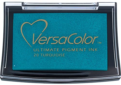 Tsukineko Verscolor Pigment Stempelkissen, Türkis, Synthetic Material, 9.7 x 6.6 x 1.8 cm, Tuerkis