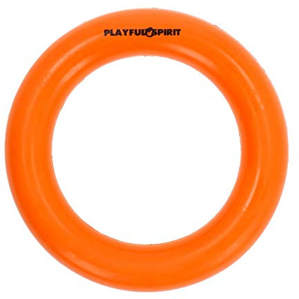 PlayfulSpirit Durable Rubber Ring Dog Toy, Chew Toy for Puppies and Dogs, size L