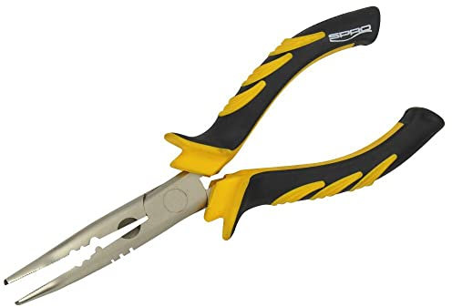 Spro Bent Nose Pliers 18cm - Angelzange zum Raubfischangeln, Klemmhülsenzange, Lösezange