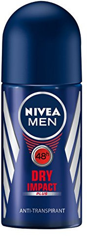 Nivea Men, Deodorante Dry Impact Roll-On, 3 pz. da 50 ml