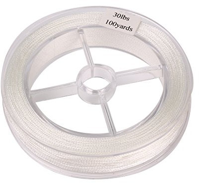 Andux Fliegenschnur Backing Fliegenfischen 100 Yards weiß Mehrweg F/BYX(30-LB)