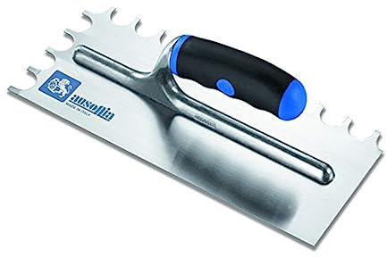 AUSONIA - 42323 Llana para Cola DE 36X12 con DENTE Redondo con Mango DE Goma Bimaterial Y Hoja DE Acero