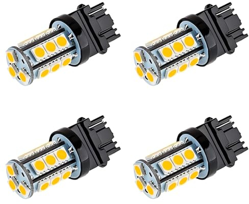 Makergroup S8 3156 Wedge Base LED Light Bulb 12V Low Voltage 3Watt Warm White 2700K-3000K for Outdoor Landscape Lighting Pathlights 4-Pack