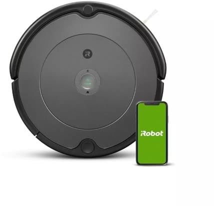iRobot Roomba 697, App-steuerbarer Saugroboter (Staubsauger Roboter), Dirt-Detect-Technologie, 3-Stufen-Reinigungssystem, individuelle Anpassungen per App, kompatibel mit Sprachassistenten, grau