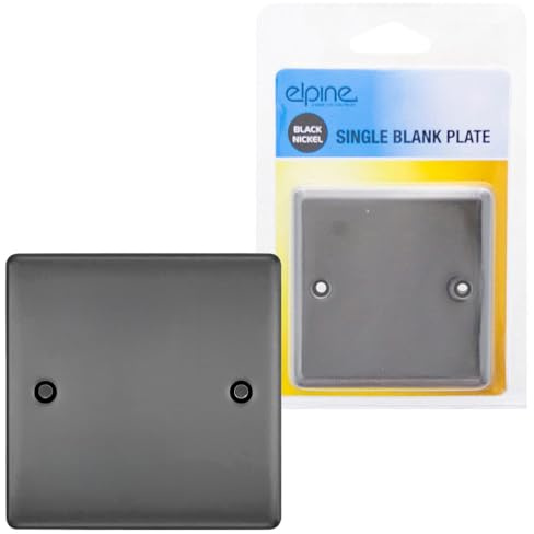 Black Single Blank Plate - Light Switch Protection Cover for Sockets Home Office Electric Protect Socket Appliance Covering, Safety Durable