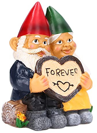 CHICIRIS Gartenzwerg,Gartenzwerg Paar Figur, Kunstharz Materialien Paar Dekoration FüR Weihnachten, Hausdekoration