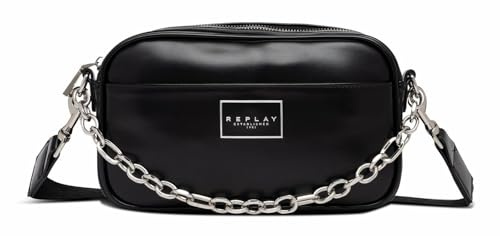 Replay Damen Handtasche Klein aus Kunstleder, Black 098 (Schwarz), Onesize