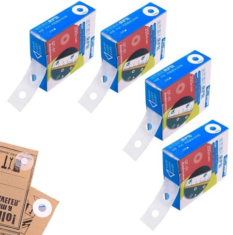 1000 Stück Lochverstärker Selbstklebend Verstärkungsringe Lochverstärkungsringe Papier Ringlochverstärker (Weiß Transparent)