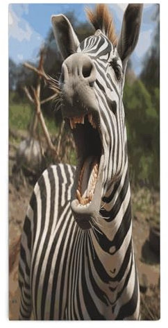 YTLKGFP Handtücher für Badezimmer, lustig, Zebramuster, superfeines Faser-Handtuch für Dusche, Pool, Spa, Fitnessstudio, Handtuch für den täglichen Gebrauch, 72,9 x 35,1 cm