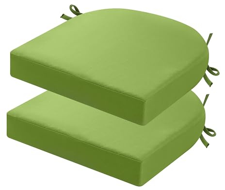 PRIMEPATIO Sitzkissen Outdoor 40x40, 2er Set Wasserdicht mit Bändern