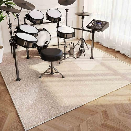 Schlagzeugteppich Schalldicht Drum Teppich rutschfest Trommelteppich Musikinstrumente Bodenmatte Professionelle Schlagzeug Teppich Elektronisches Jazz Schlagzeug Kit für Bass Snare Drum 120 x 100 cm