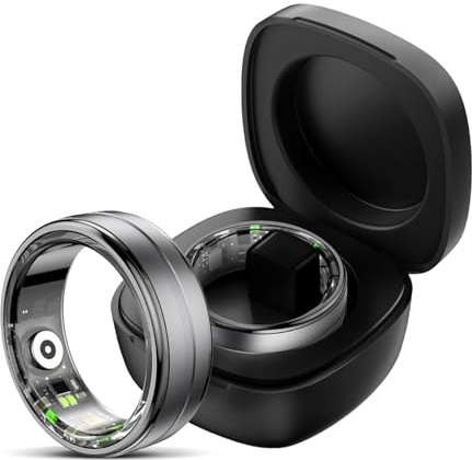 findtime Bague intelligente dorée pour homme et femme - Bracelet de fitness Android iOS - Moniteur de fréquence cardiaque - Oxygène dans le sang - Moniteur d'activité - Pour le sport, le temps, la