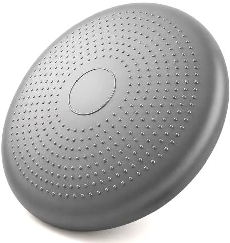 AUNEK Cojín oscilante, disco de estabilidad de 34 cm con bomba para niños y adultos, cojín sensorial para silla de oficina, disco de equilibrio, entrenador de postura sentada, asiento de movimiento