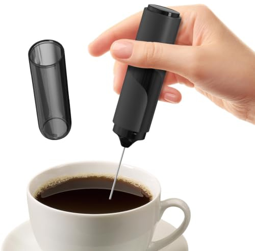 Mjölkskummare Handhållen Portabel multifunktionell skumvisp | Lock För Dryckesmixer Proteinshake Varm Choklad Chai Te Latte Art För Resa Bar Café Camping Handhållen Visp