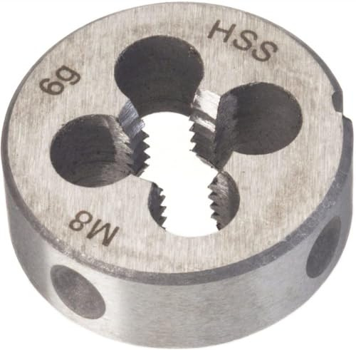 HAZET Schneideisen 849AG-M8 für Außengewinde M8 x 1,25 präzises Gewindeschneiden robustes Werkzeug für Metallbearbeitung Werkstatt Industrie Einsatz