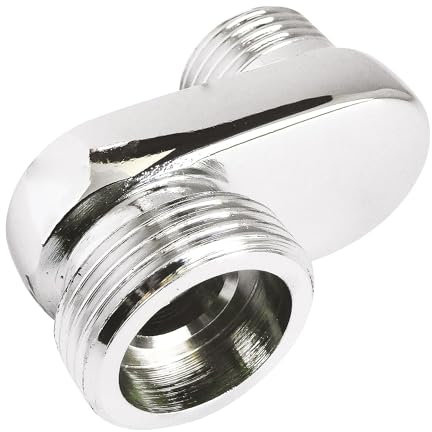 SOMATHERM FOR YOU, Raccord mural contre-coudé chromé M15/21 à M20/27, excentré 25mm, idéal pour rattrapage d'entraxe et installation horizontale de robinetterie sanitaire