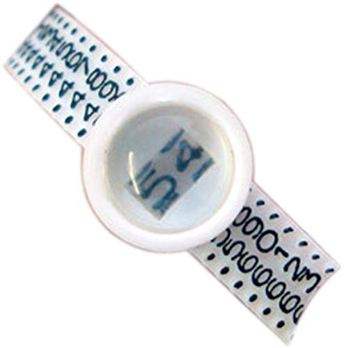 Skielka Designschmuck Ringweitenmesser- Ringgröße genau bestimmen - Wiederverwendbares Ringmaß aus Kunststoff mit Anleitung & Umrechnungstabelle - Messinstrument zur Ermittlung der Ringweite - Europa