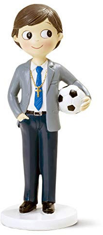 Mopec - Statuetta di Comunione Bambino, 16,5 cm, Colore: Blu, 16,5 cm