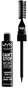 NYX PROFESSIONAL MAKEUP Can't Stop Won't Stop Longwear Brow Kit - Black