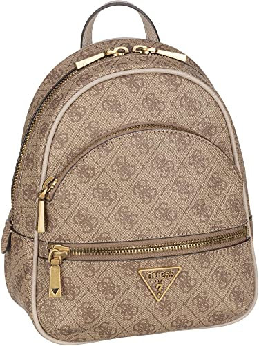 GUESS Damen Manhattan Backpack Rucksack, Latte Logo