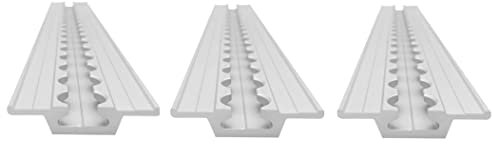 lasiprofi Airlineschiene Flügel Oben: 60 x 11 mm, 1.000 mm, 3er Set | Zurrschiene | 100 cm | kompatibel mit Fittingen | Silber eloxiert | für Transporter, Wohnwagen, Sprinter UVM. | Aluminium | 1 m