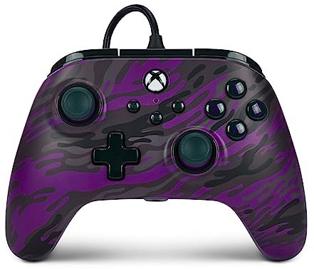 Mando alámbrico PowerA Advantage para Xbox Series X|S - Camuflaje morado