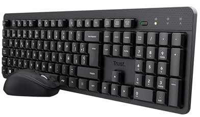 Trust Ymo II - Set tastiera e mouse spagnolo QWERTY senza fili