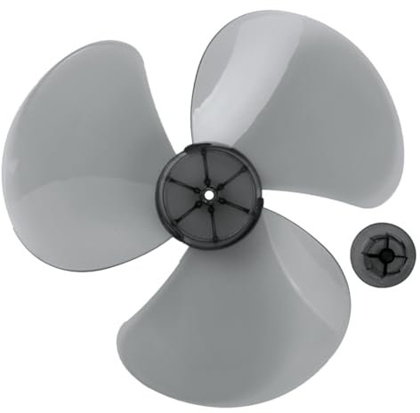 iEFiEL Lüfterflügel 3/5 Blätter Kunststoff Lüfterflügel Ventilator Rotorblatt Universal Ersatzteile Stand Tischventilator Zubehör 12/16 Zoll Grau A Passend für 12 Zoll