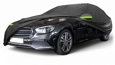A ABSOPRO Funda De Coche para Mercedes-Benz E-Klasse W213 Estate 16-23 1Pc | 1 Pc, 210D-Pu, Negro, Exteriores Todo Clima, Protección Solar Y Contra La Nieve Con Cremallera